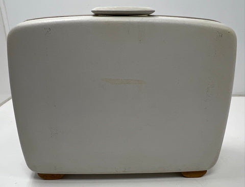 Vintage 1960s Samsonite Horizon Off White Hard Shell Suitcase Luggage 20"