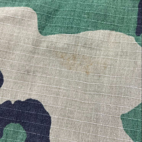 Vintage Military Woodland Camo Ripstop BDU Combat Jacket Shirt Men's Large Long