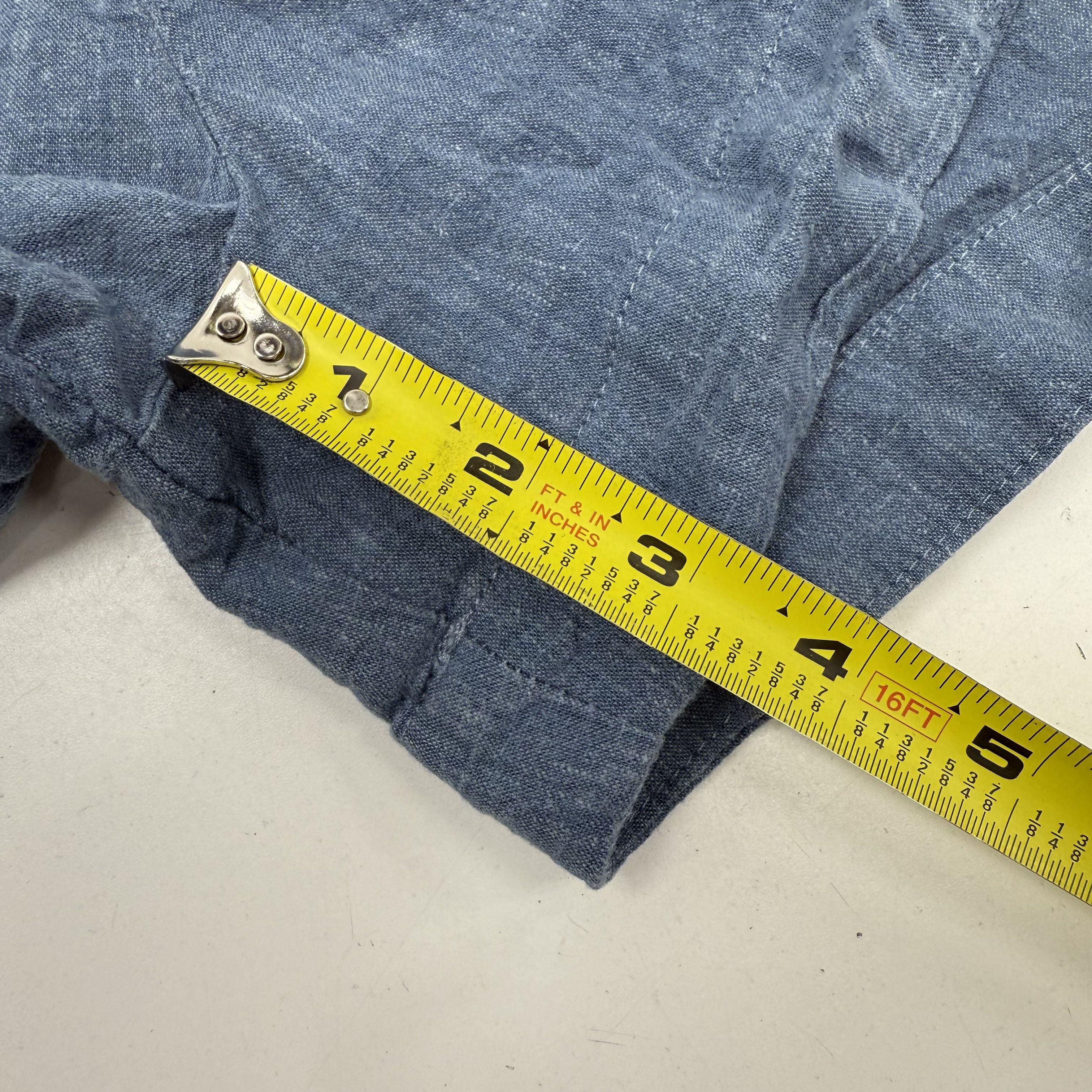Patagonia Blue Chambray Hazy Dazy Hemp Blend Pull On Shorts Women's M