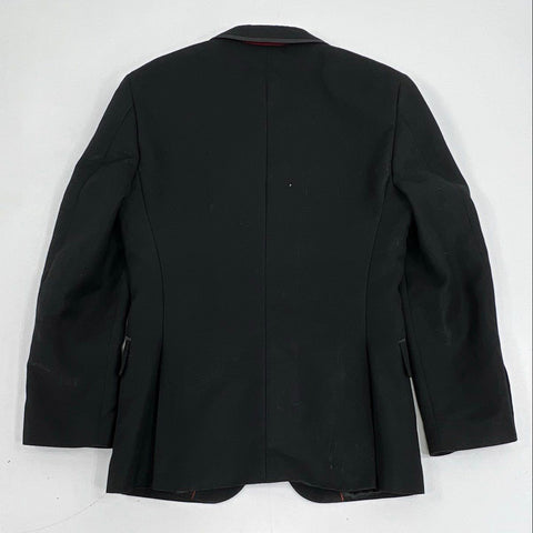 Lot of 2 Men's Italian Designer Suit Coat Blazer Jacket Black & Gray Wool