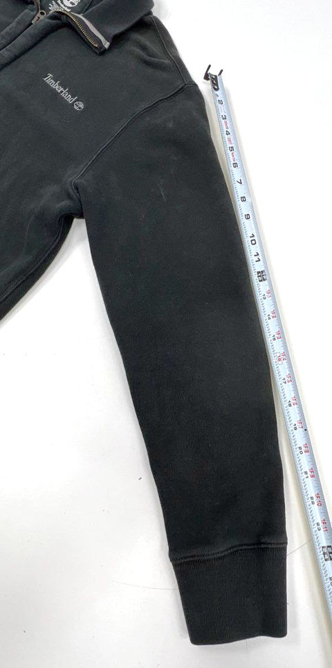 Timberland Men's Black Full Zip Fleece Lined Mock Neck Sweatshirt Jacket Sz L