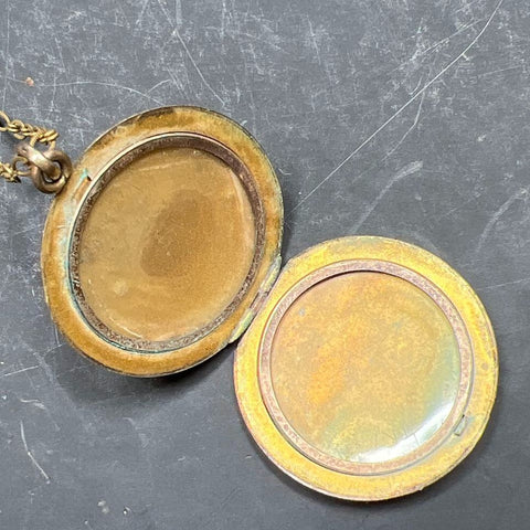 Antique Bliss Bro Co. Gold Filled Locket Necklace 15.63