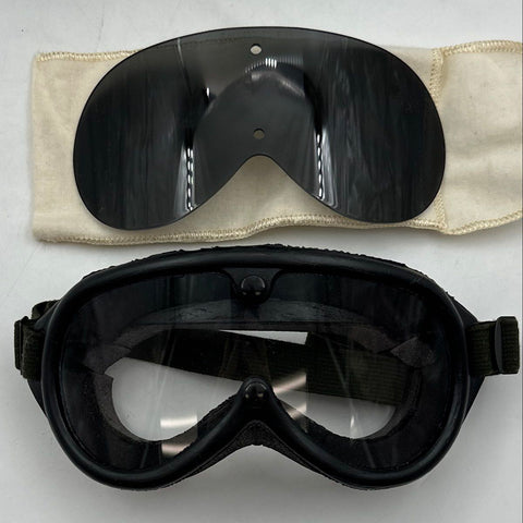 Vintage 90s MSA US Military Sun Wind and Dust Goggles SWDG 2 Lens Set NOS