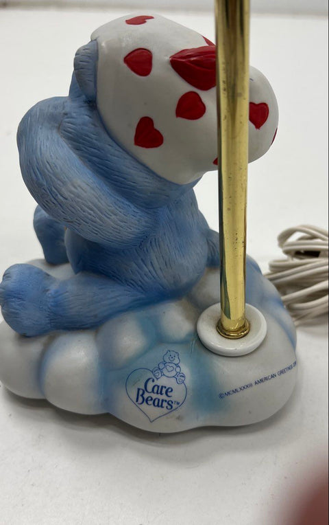 Vintage Care Bears Bedtime Bear Ceramic Table Lamp 1983 American Greetings