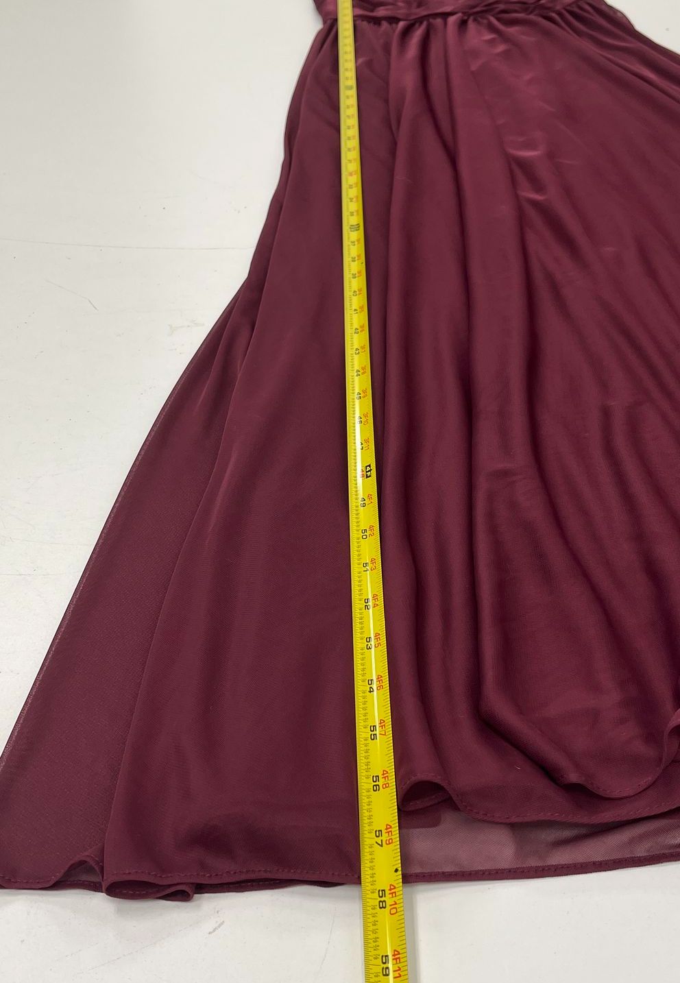 Davids Bridal NWT Wine One Shoulder Ruched Bridesmaid Gown Dress Womens Size 6