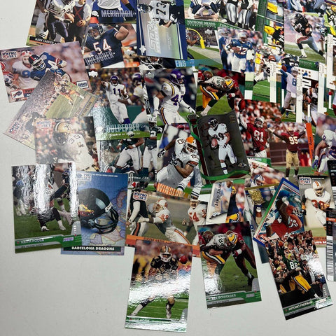 200+ Football Card Lot 1990s-2000s NFL Topps Upper Deck Inserts Stars