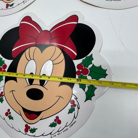 Vintage Disney Minnie Mouse Christmas Holiday PVC Placemats Set of 8 Franco