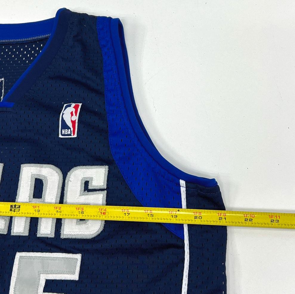Vintage 2000s Dallas Mavericks Custom Eugenio #5 NBA Basketball Jersey Sewn Sz