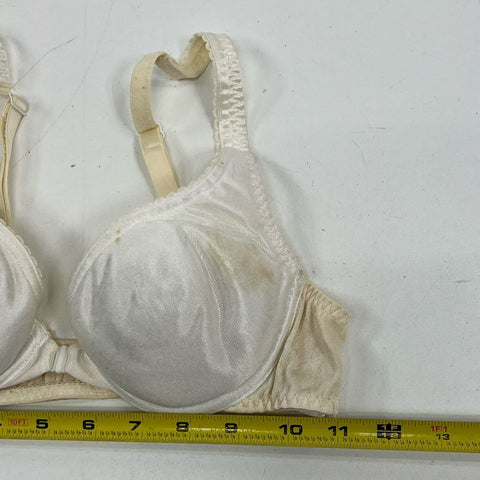 Vintage Women's Fredericks of Hollywood Padded White Bra Lingerie - Size 34A