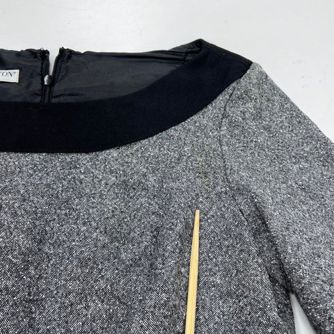 Pendleton Women's Gray Black Tweed Center Stage Petite Pleated Dress NWT 8