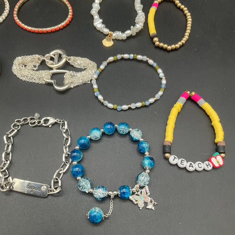 Fashion Jewelry Lot 17 Universal Thread Beaded Cuff Charm Link Bracelets Hope