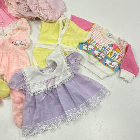 Vintage 80s 90s Baby Girl Clothes Lot Sleeper Dress Bloomer Set Newborn 3 Months