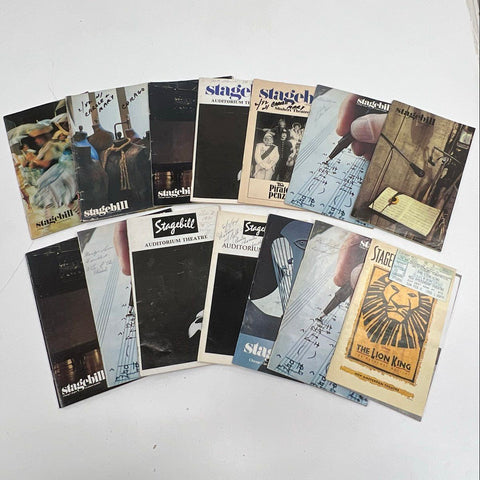 14x Vintage Stagebill Lot 1998 Lion King Phantom of the Opera 1980s-90s