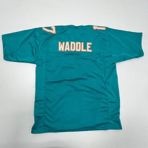 Unbranded Jaylen Waddle #17 Miami Dolphins Teal Stitched Football Jersey Men's