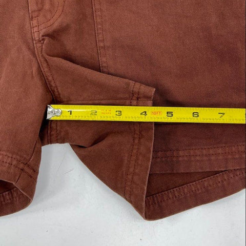 Big Bud Press Women's Work Shorts Brown High Rise Cotton Twill Size S