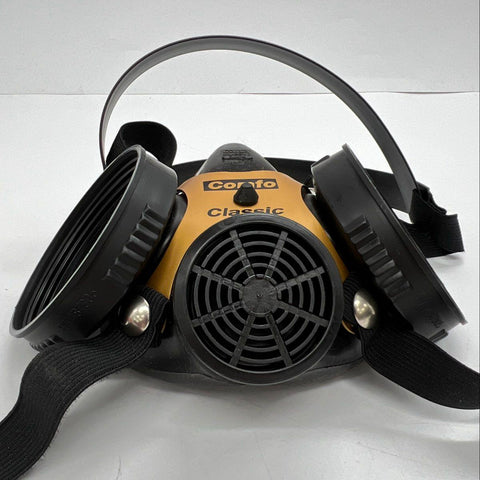 MSA Comfo Classic Half-Mask Respirator Face Mask Black Gold NWT Sz L