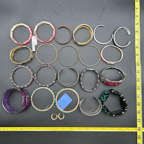 Charming Charlie Disney Costume Jewelry Lot 22pc Bangles Cuffs Bracelets