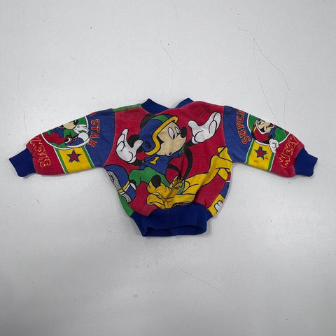Vintage 90s Disney Mickey's Stuff For Kids Sports Snap Front Jacket Sz 6-9M