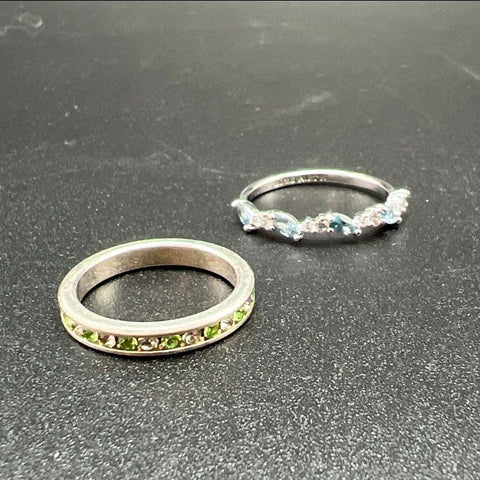 Via Sophia Sweet & Charming Silver Tone Fashion Ring Jewelry Lot of 11