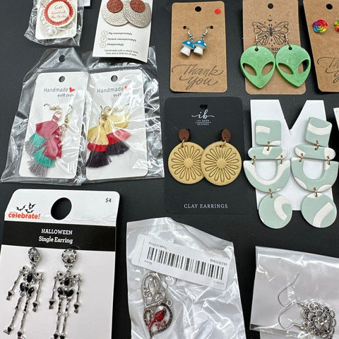 Fashion Earrings Lot of 38 Claire's Croft & Barrow Clay Handmade Studs