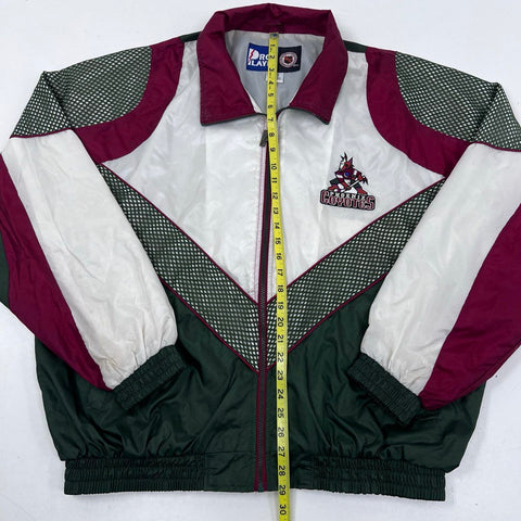 Vintage 90s Phoenix Coyotes NHL Pro Player Kachina Windbreaker Jacket Sz XL
