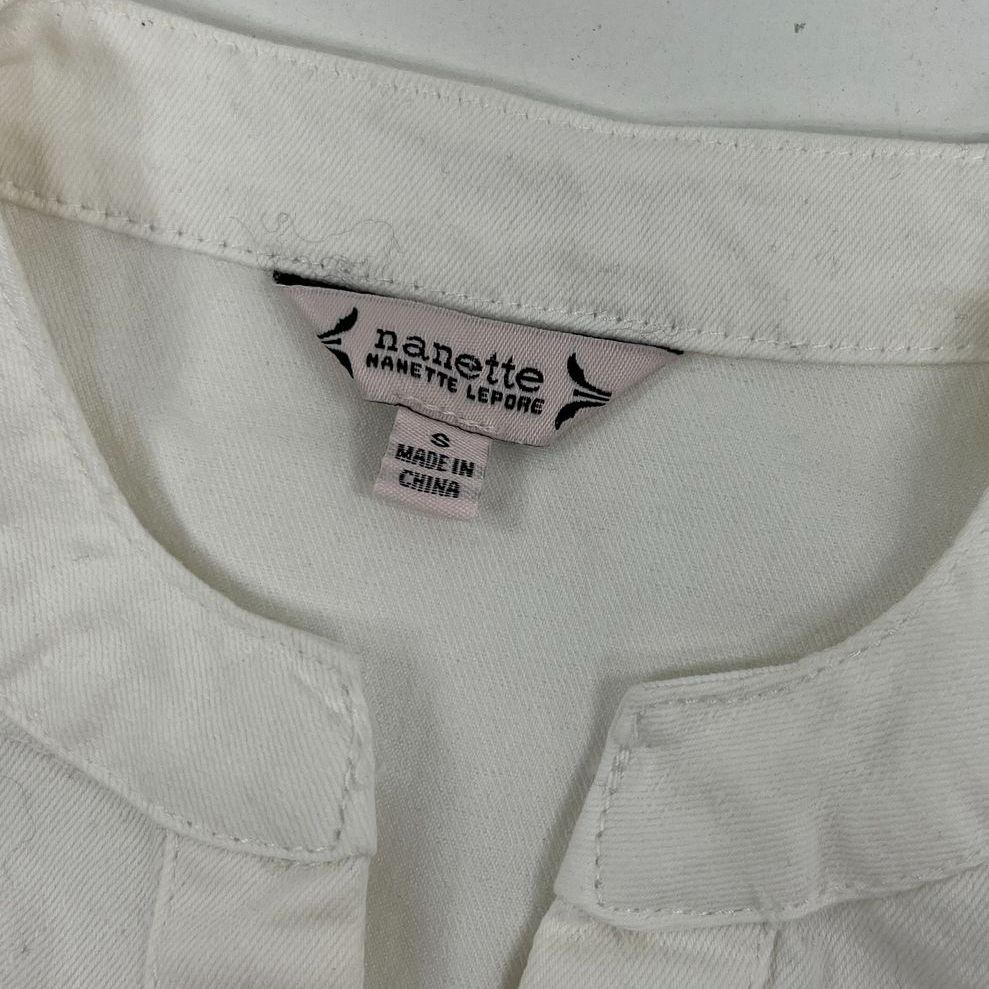 Nanette Lepore Sleeveless Button Front Belted Sheath Dress White NWT Sz S