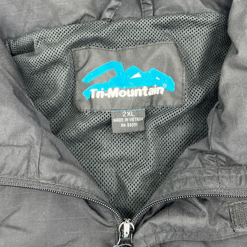Vintage Y2K M&Ms Racing Black Hooded NASCAR Jacket Men's 2XL Tri-Mountain 38