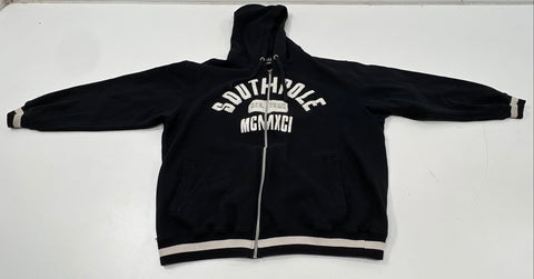 Southpole Men's Black Embroidered MCMXCI Full Zip Hoodie Vintage Y2K XXL
