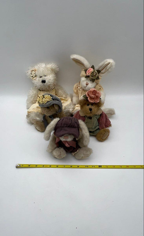 Boyds Bears & Friends Plush Lot 5 Pieces Bears & Bunnies Vintage Collectible