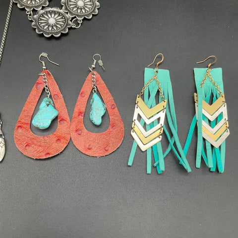 Southwestern Western Jewelry Lot Shyanne Turquoise Style Necklace Earrings