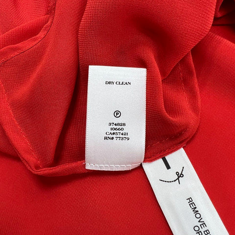 Ann Taylor Women's Red Tie Neck Sleeveless Fit and Flare Dress Sz 14 NWT
