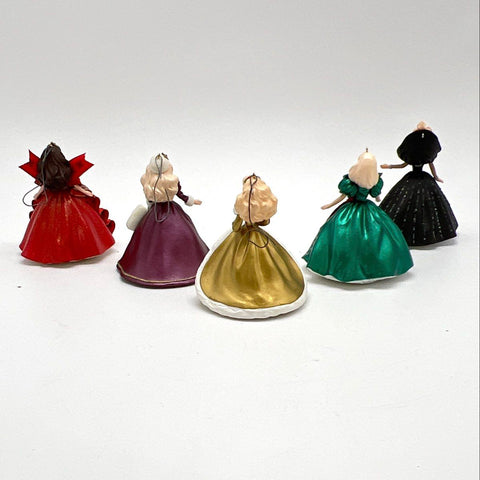 Hallmark Keepsake Holiday Barbie Ornament Lot of 5 Collector's Series 1994-1998