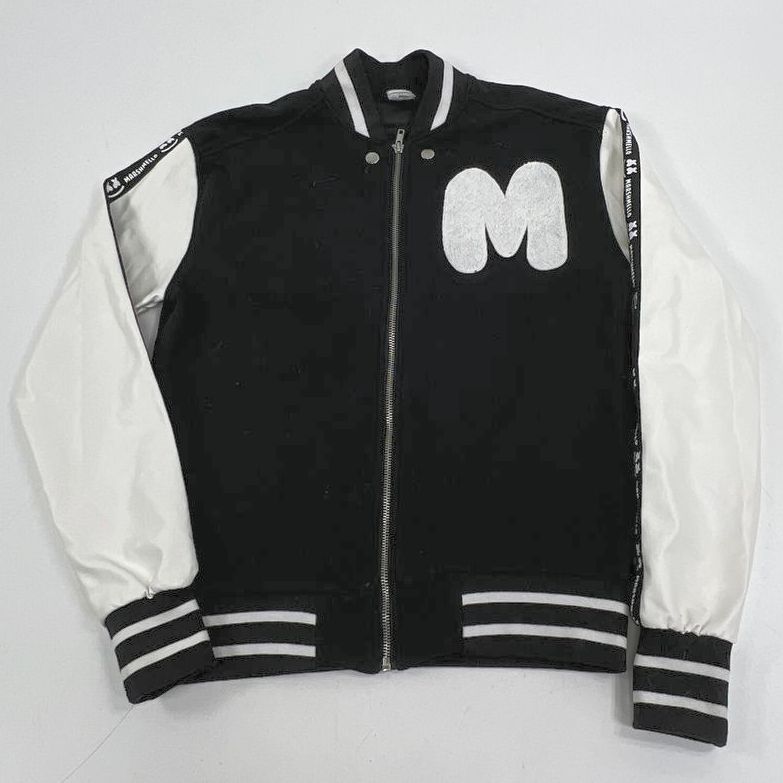 Marshmello Spirit Halloween DJ Costume Bomber Varsity Jacket Black White Teen