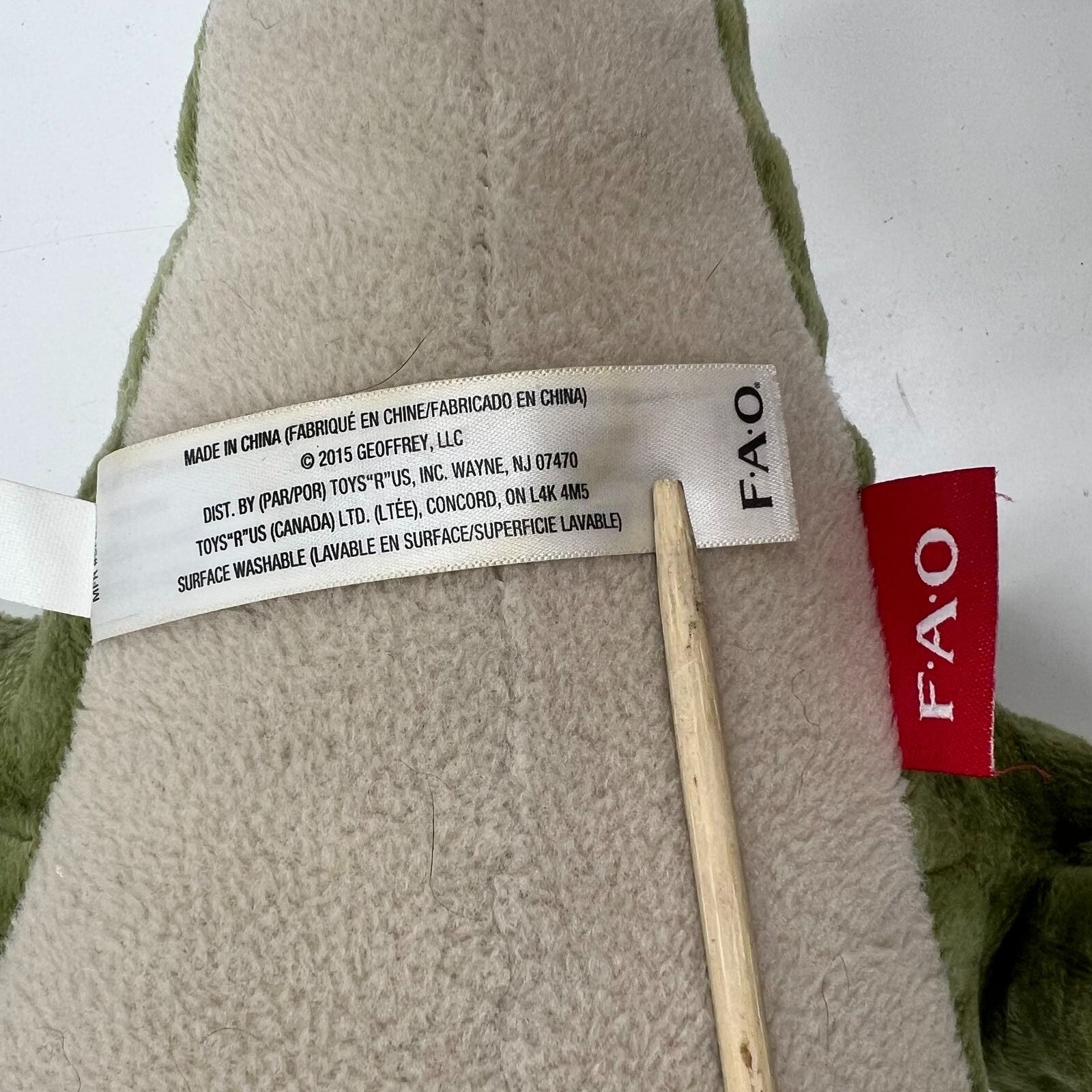 FAO Schwarz Large 25" Alligator Crocodile Green Stuffed Animal Plush Toy 2015