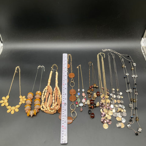 LOFT & Fashion Jewelry Necklace Lot of 9 Statement Beaded Multi-Strand Boho
