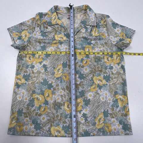 Vintage 80s Haband For Her Floral Paisley Blouse Top Lot of 2 Sz XL USA