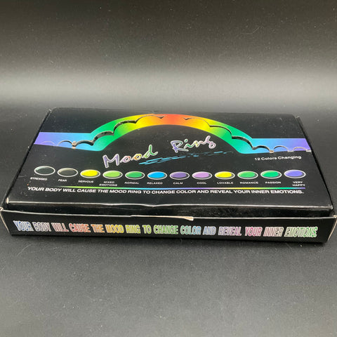 Bulk Mood Ring Retail Display Jewelry Lot 97 Color Changing Rings 12 Colors