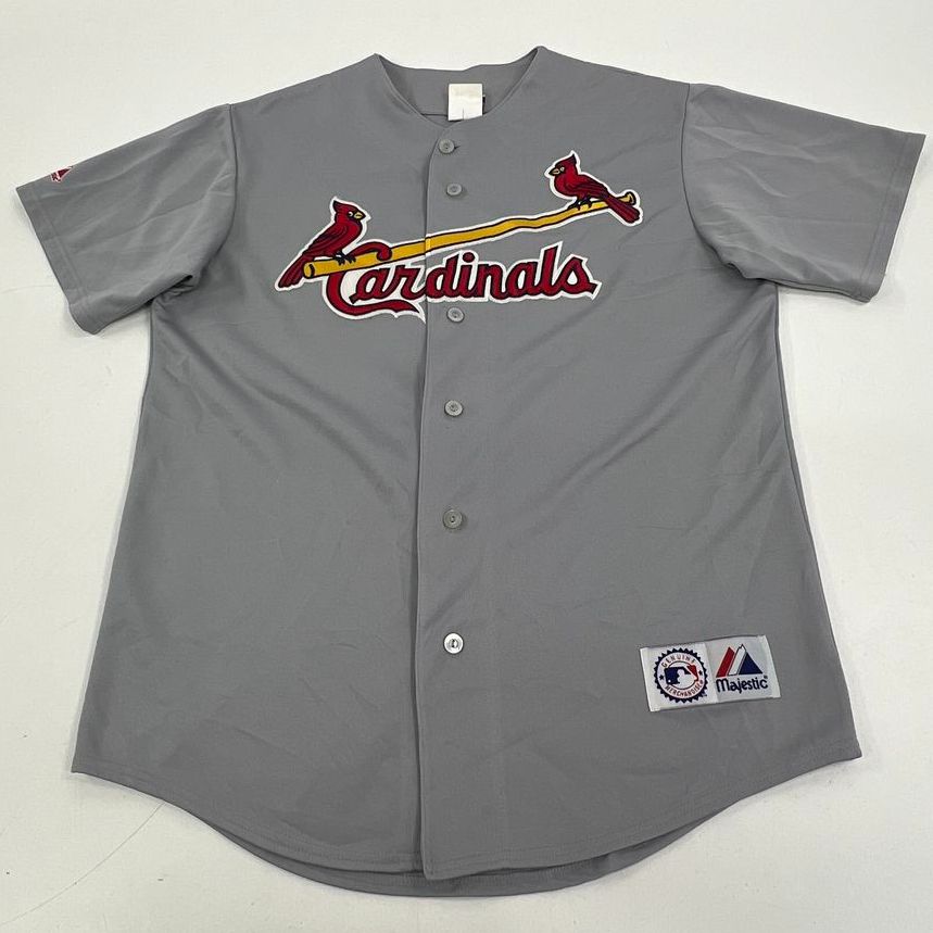Vintage Majestic St. Louis Cardinals Baseball Jersey Gray Blank Back Sz L