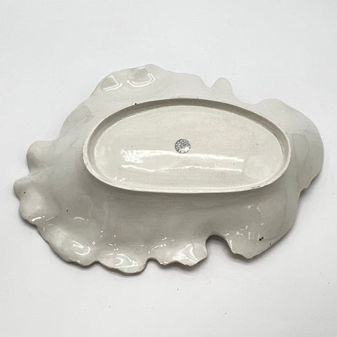 Alvaro Chile Porcelain Serving Dish Scalloped Gold Trim Floral Platter 14"