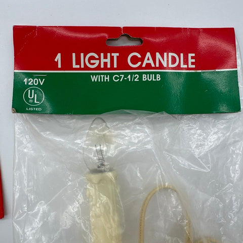 Vintage Christmas Window Candle Lamp Lot 10 Electric Cream Plastic NOS 120V