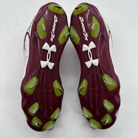 Under Armour Deception DT Maroon White Camo Baseball Cleats Size 9