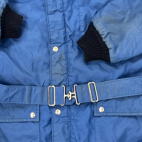 Vintage 70s Raven Ski Snowsuit Blue Mary Jane Winter Park Patch Made USA No Sz