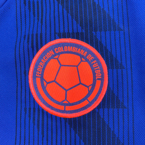 Adidas Colombia 2018 World Cup Away Blue Climachill Soccer Jersey Men's Size M