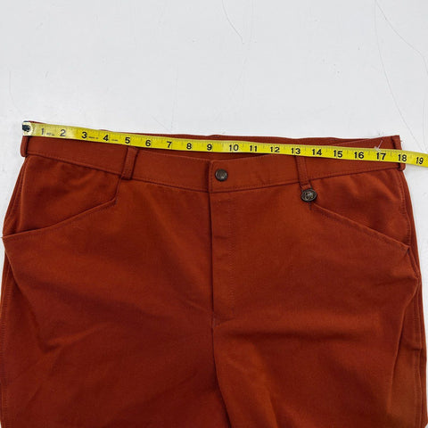 Ovation Women's Rust Burnt Orange Knee Patch Riding Breeches Jodhpurs Sz 36L