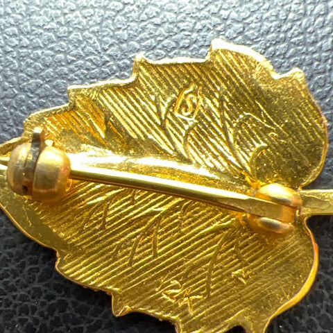 12K Black Hills Gold Leaf Pin 1.73g