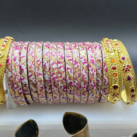 Costume Jewelry Lot 60+ Bangles Cuffs Vintage to Modern Gold Tone Mixed
