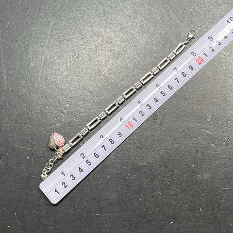 Brighton Silver Plate Pink Ribbon Bracelet