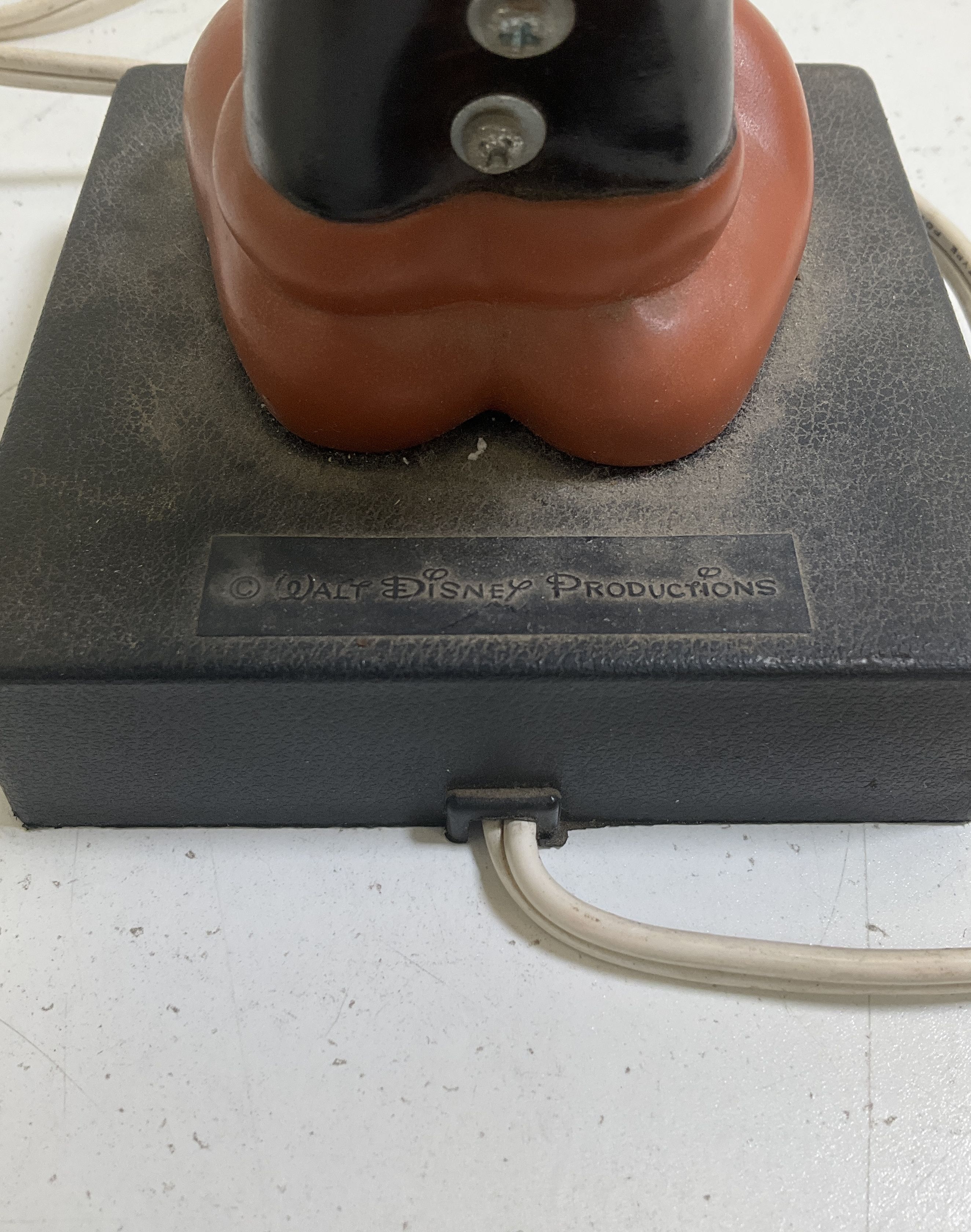 Vintage 70s Walt Disney Mickey Mouse Figural Lamp Dynasty MM-1 Japan For Parts