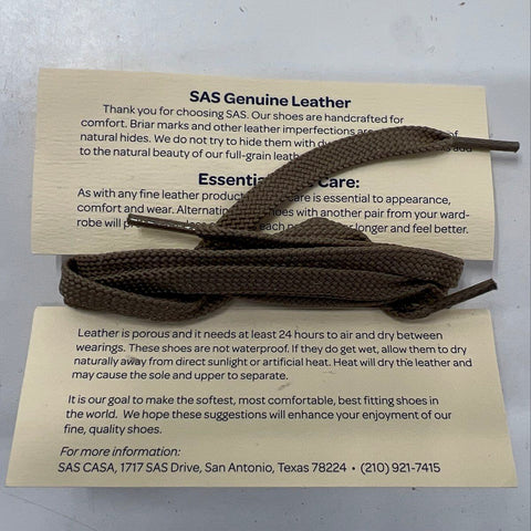 SAS Free Time Mocha Leather Comfort Walking Shoes Women's Size 7M With Box