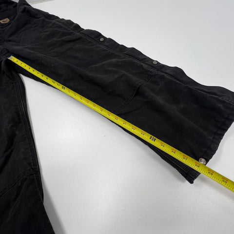 Berne B415BKR Faded Black Insulated Quilt Lined Work Bib Overalls Men's Large